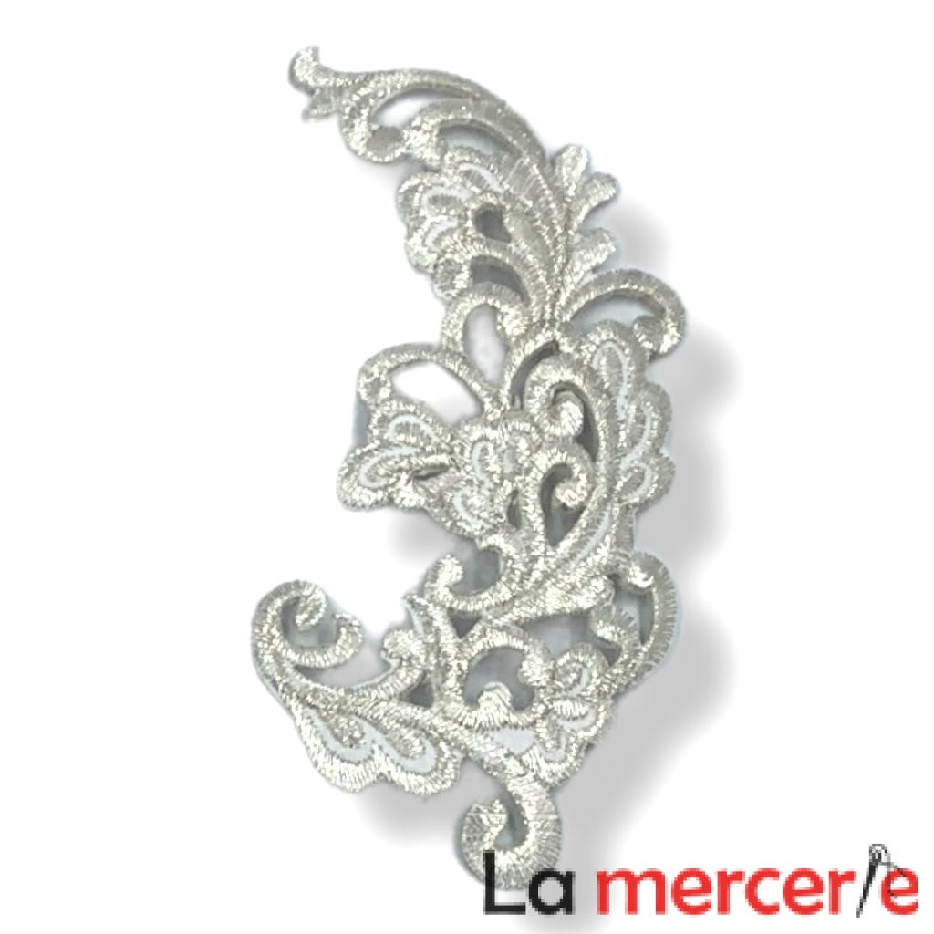 Embleme termo-adezive, model floral, lungime 12cm, diferite culori