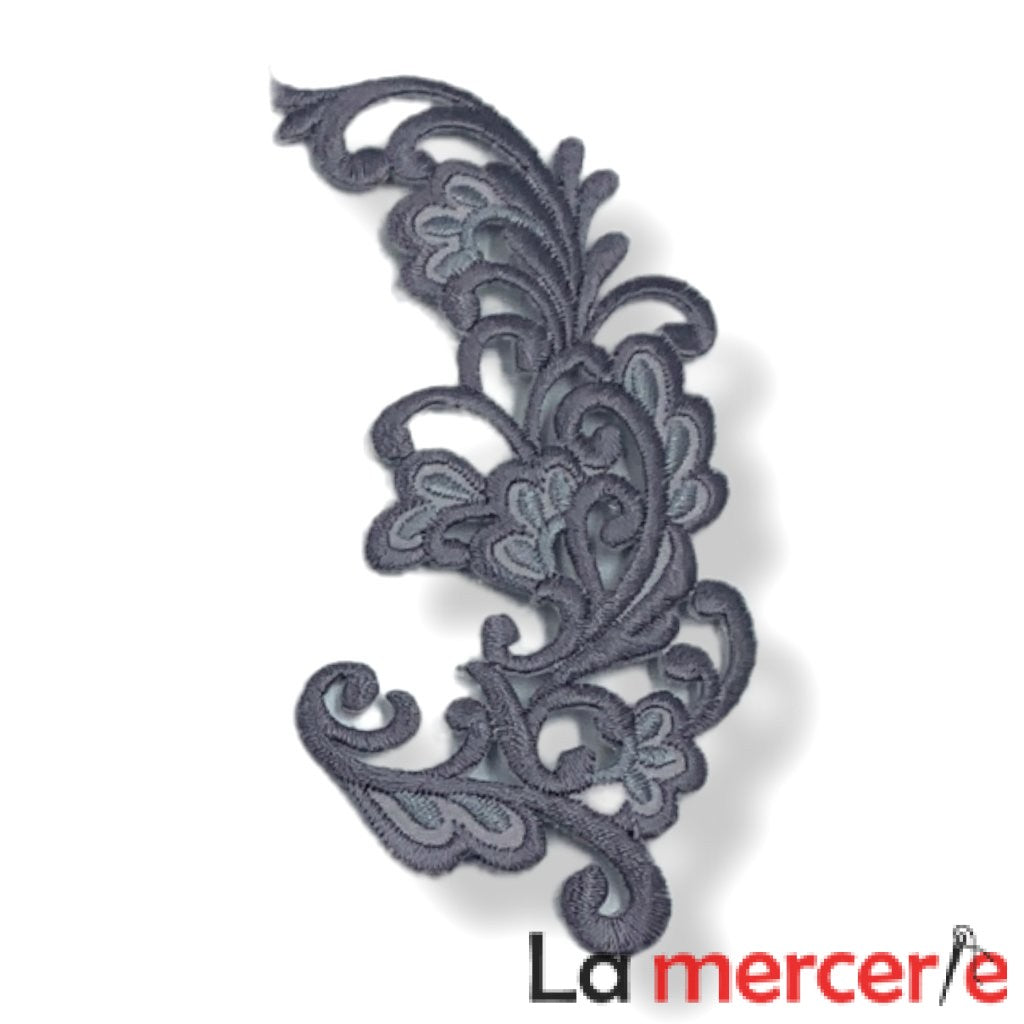 Embleme termo-adezive, model floral, lungime 12cm, diferite culori