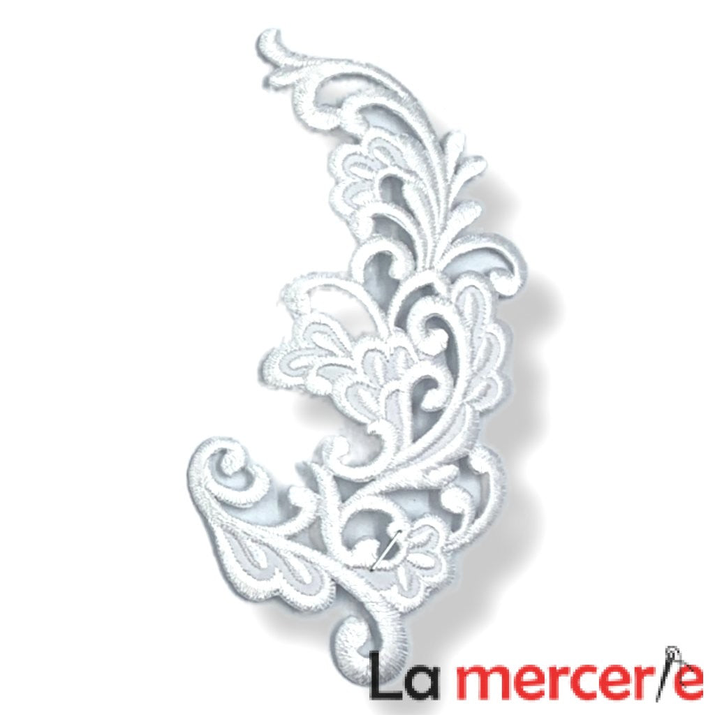 Embleme termo-adezive, model floral, lungime 12cm, diferite culori