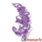 Embleme termo-adezive, model floral, lungime 12cm, diferite culori