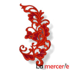 Embleme termo-adezive, model floral, lungime 12cm, diferite culori