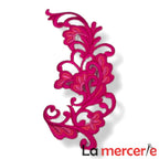 Embleme termo-adezive, model floral, lungime 12cm, diferite culori