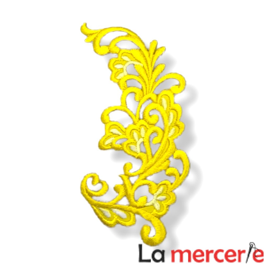 Embleme termo-adezive, model floral, lungime 12cm, diferite culori