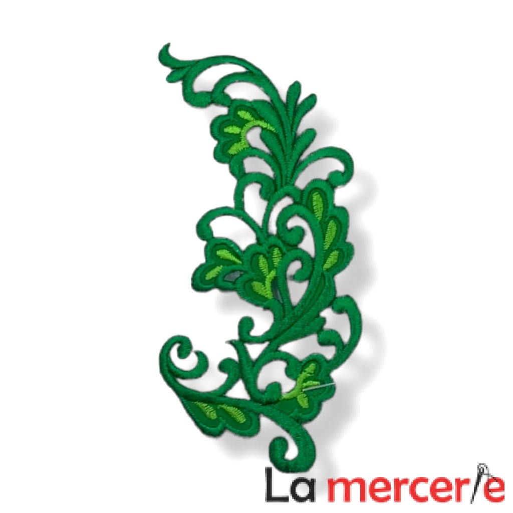 Embleme termo-adezive, model floral, lungime 12cm, diferite culori