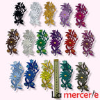 Embleme termo-adezive, model floral, lungime13cm, diferite culori