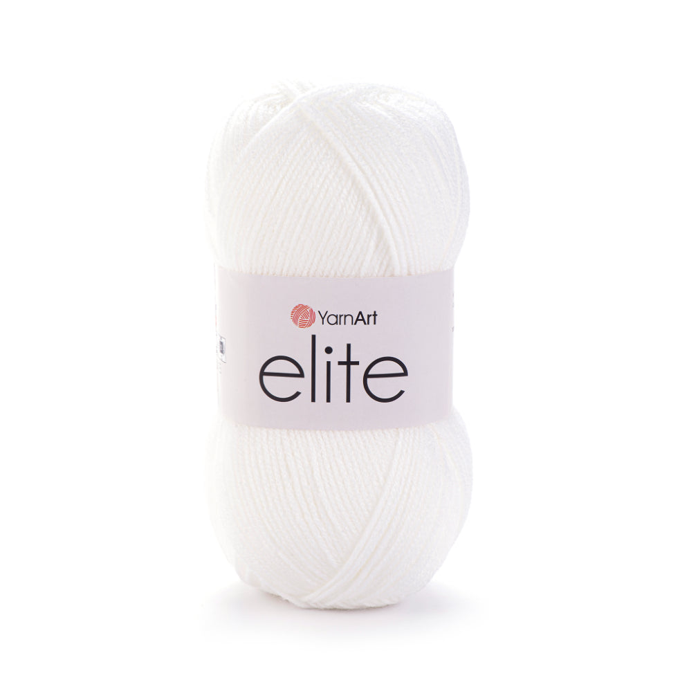 Fir de tricotat YarnArt Elite, 100g, cod 150 ALB