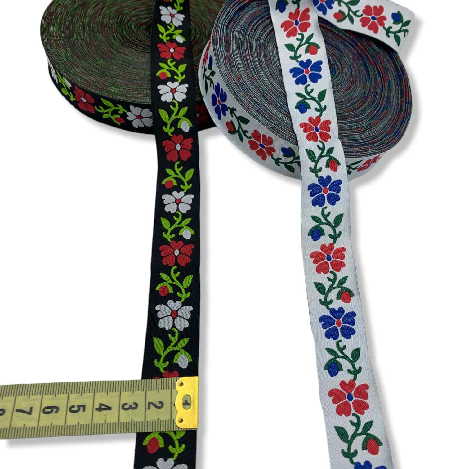 Galon decorativ, model floral, latime 2 cm