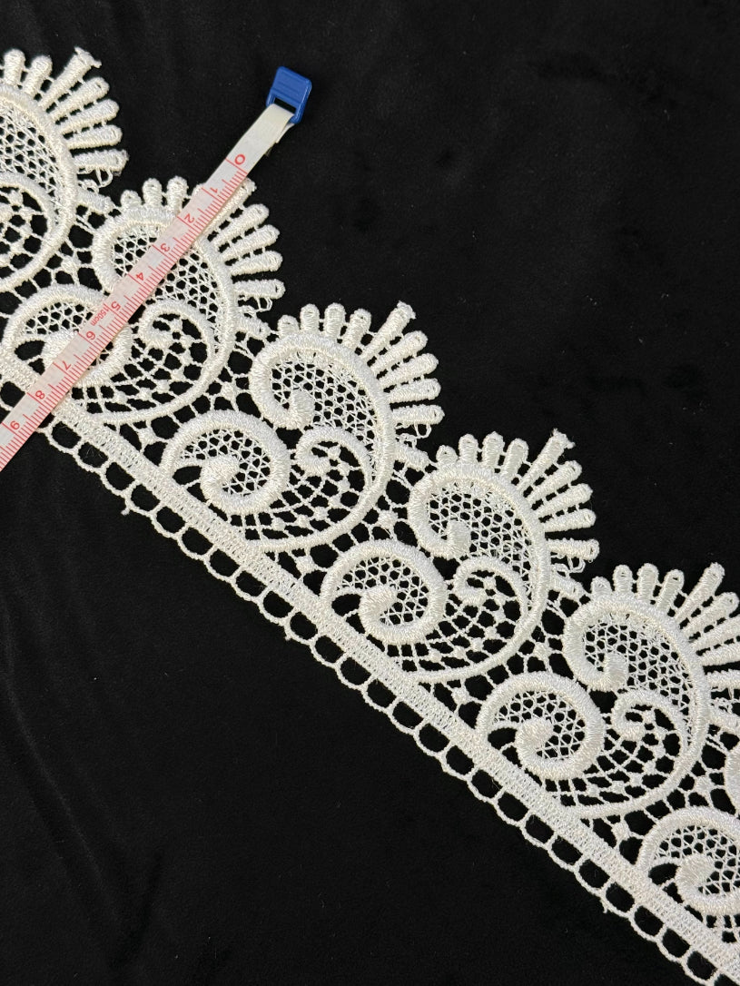 Dantela fixa 9cm, Crem, model Floral