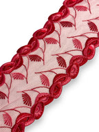 Dantela pe tull rosie 14cm