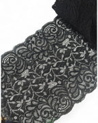Dantela elastica neagra latime 18cm