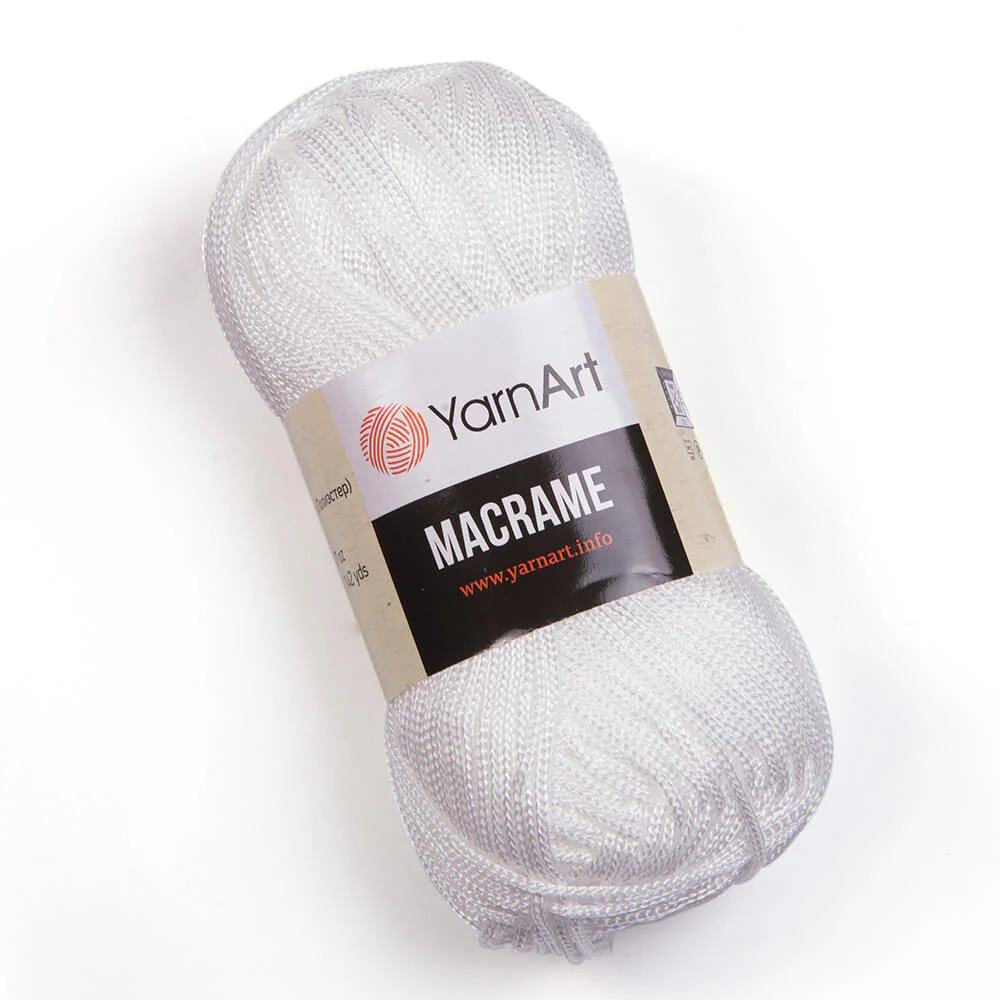 Fir crosetat, YarnArt Macrame, 90g, cod 154 Alb