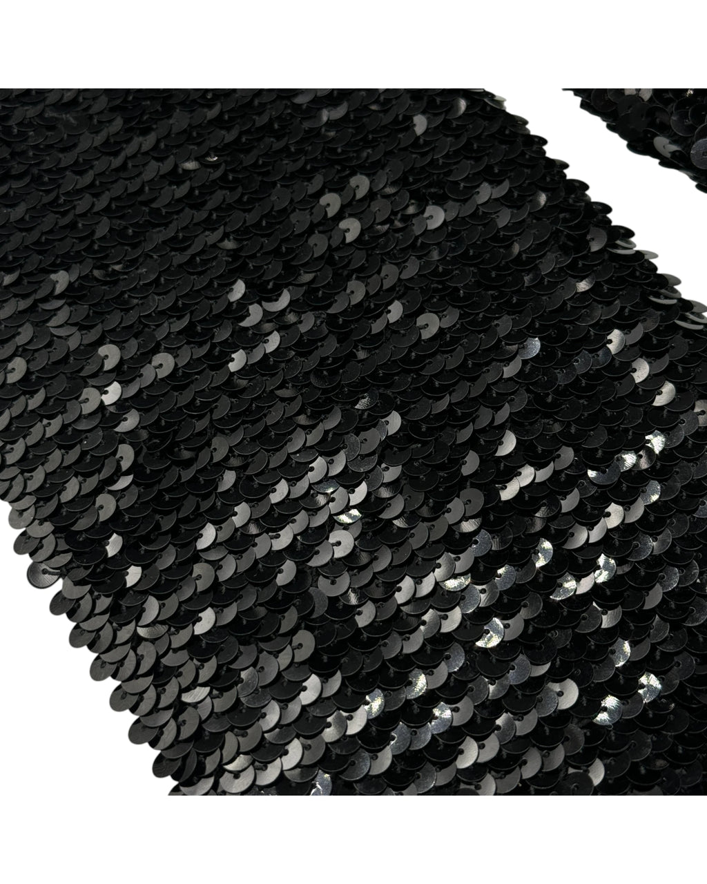 Elastic cu paiete negre cusute 15cm