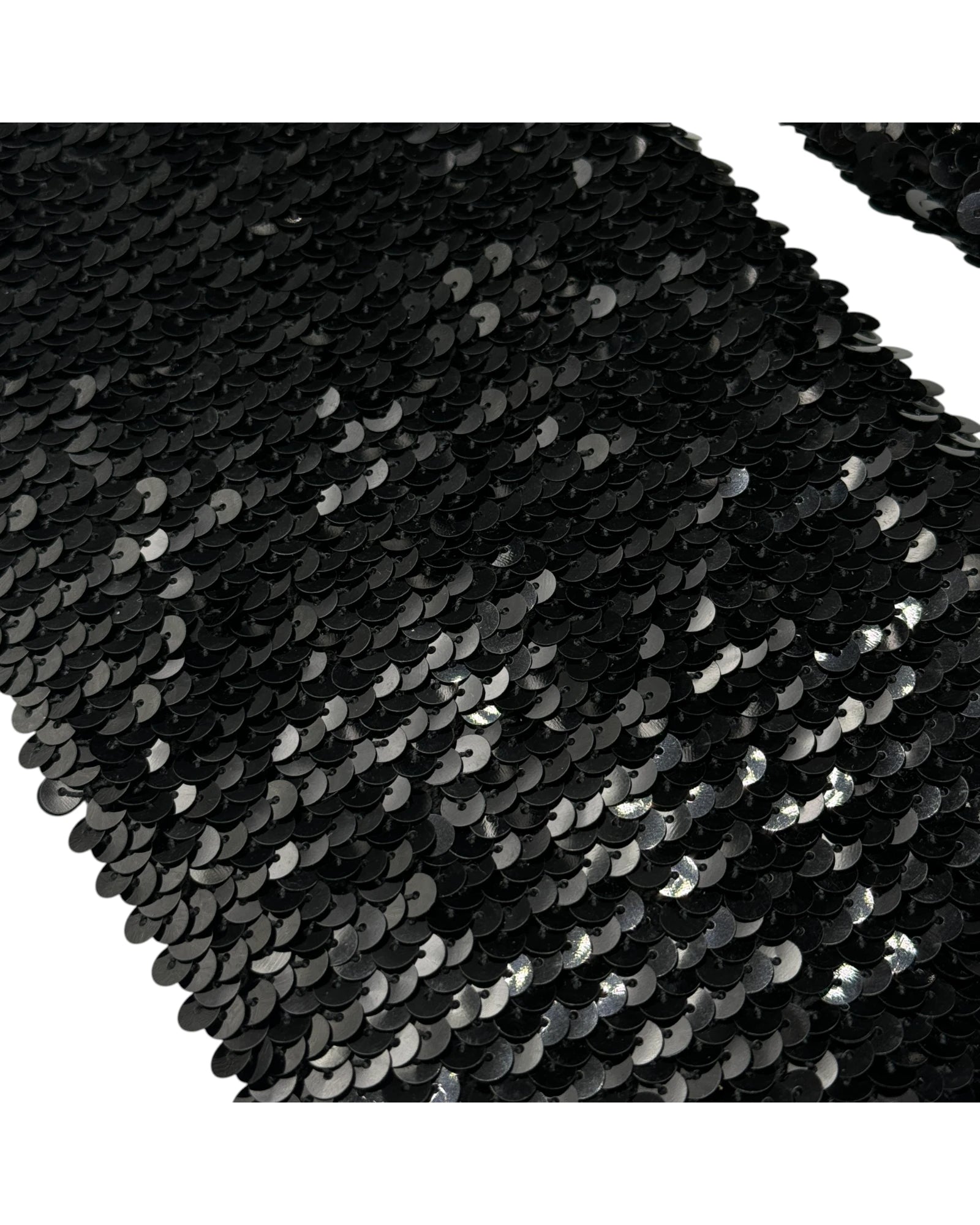 Elastic cu paiete negre cusute 15cm