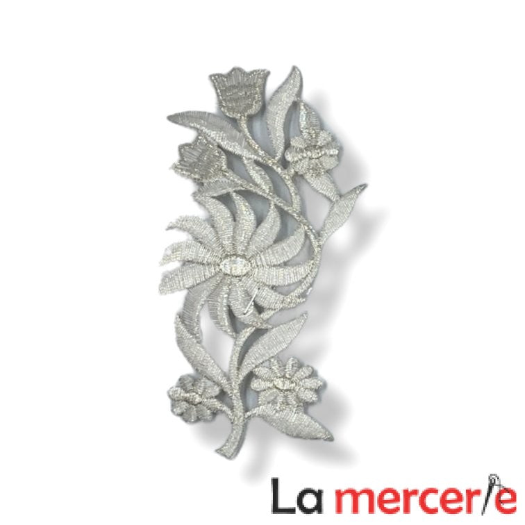 Embleme termo-adezive, model floral, lungime13cm, diferite culori