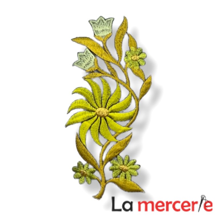 Embleme termo-adezive, model floral, lungime13cm, diferite culori