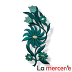 Embleme termo-adezive, model floral, lungime13cm, diferite culori