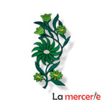 Embleme termo-adezive, model floral, lungime13cm, diferite culori