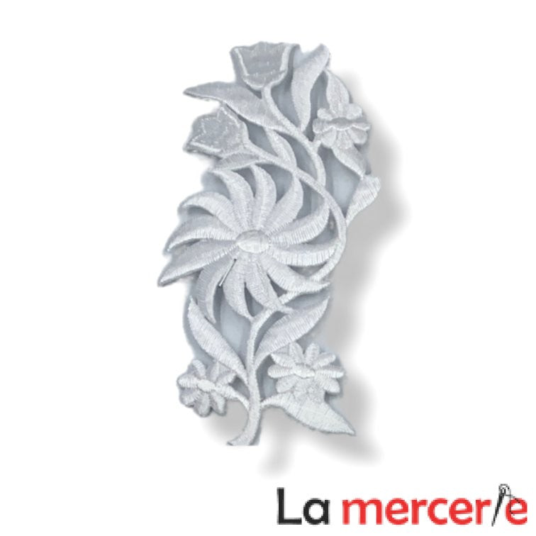 Embleme termo-adezive, model floral, lungime13cm, diferite culori