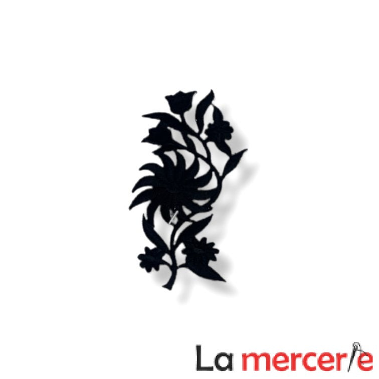 Embleme termo-adezive, model floral, lungime13cm, diferite culori