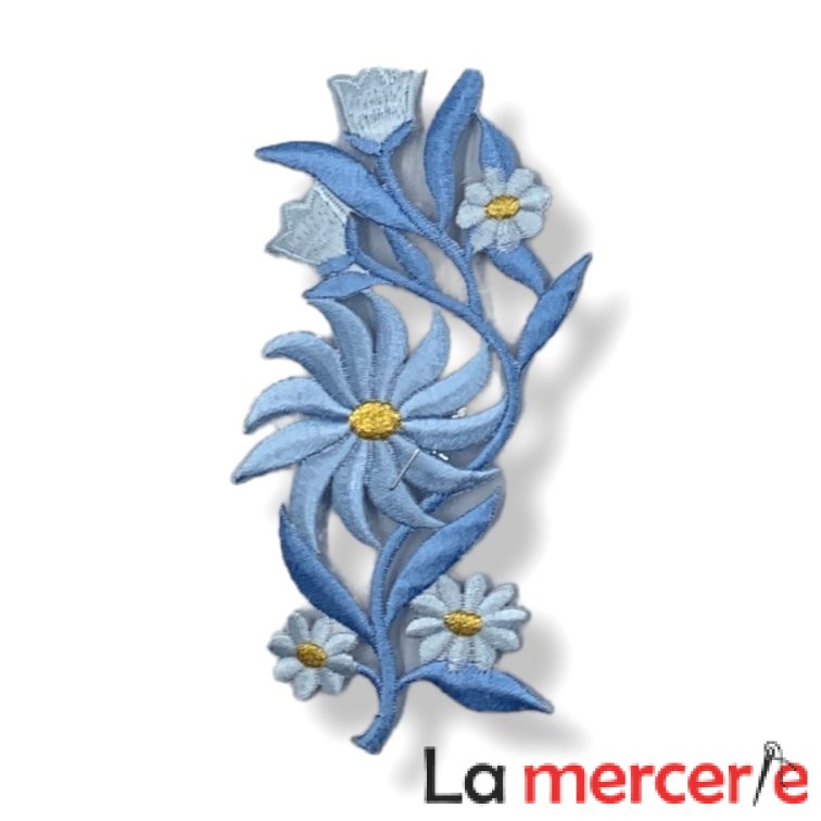 Embleme termo-adezive, model floral, lungime13cm, diferite culori