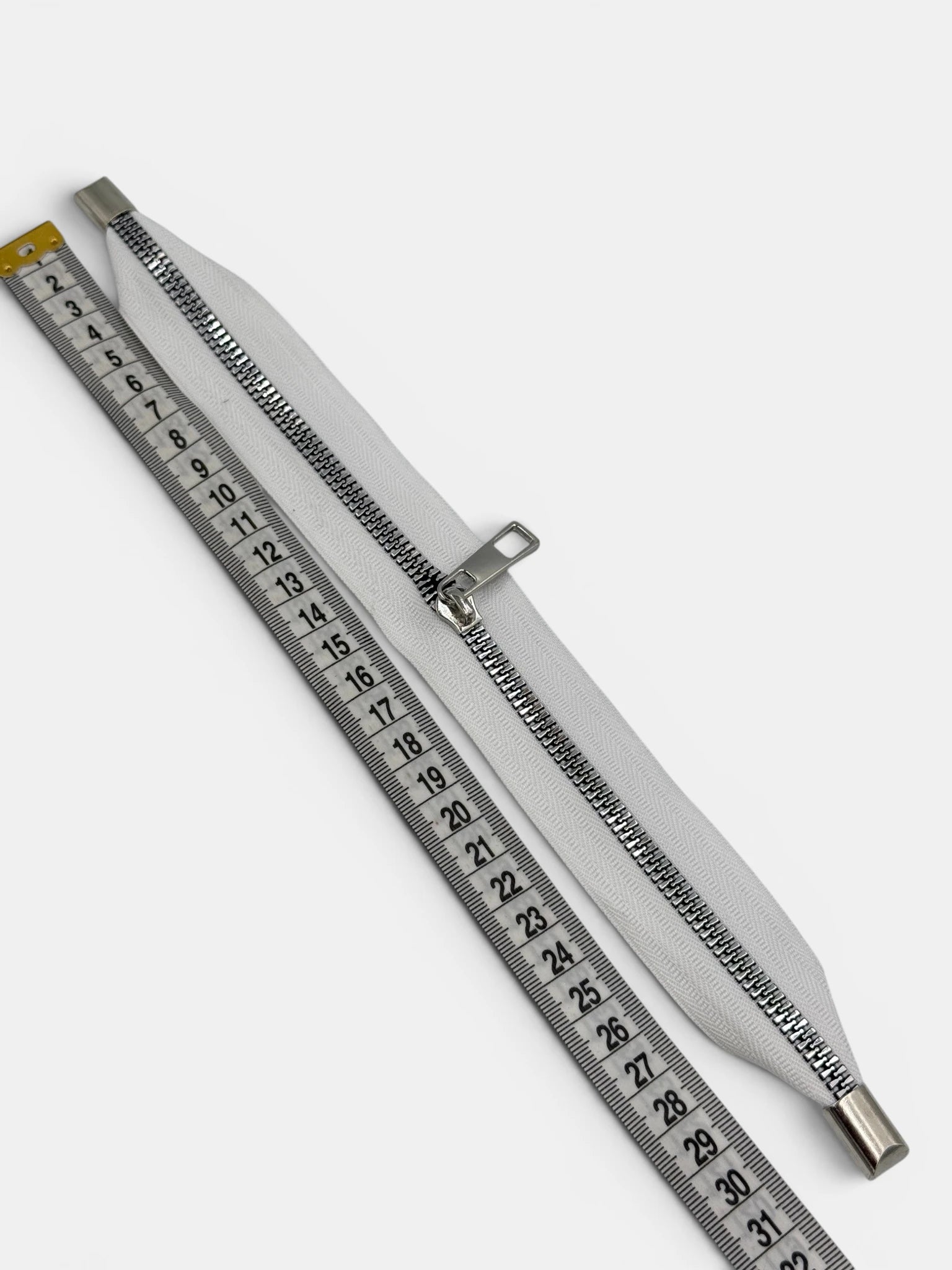 Fermoar metalic pentru genți 30cm Alb
