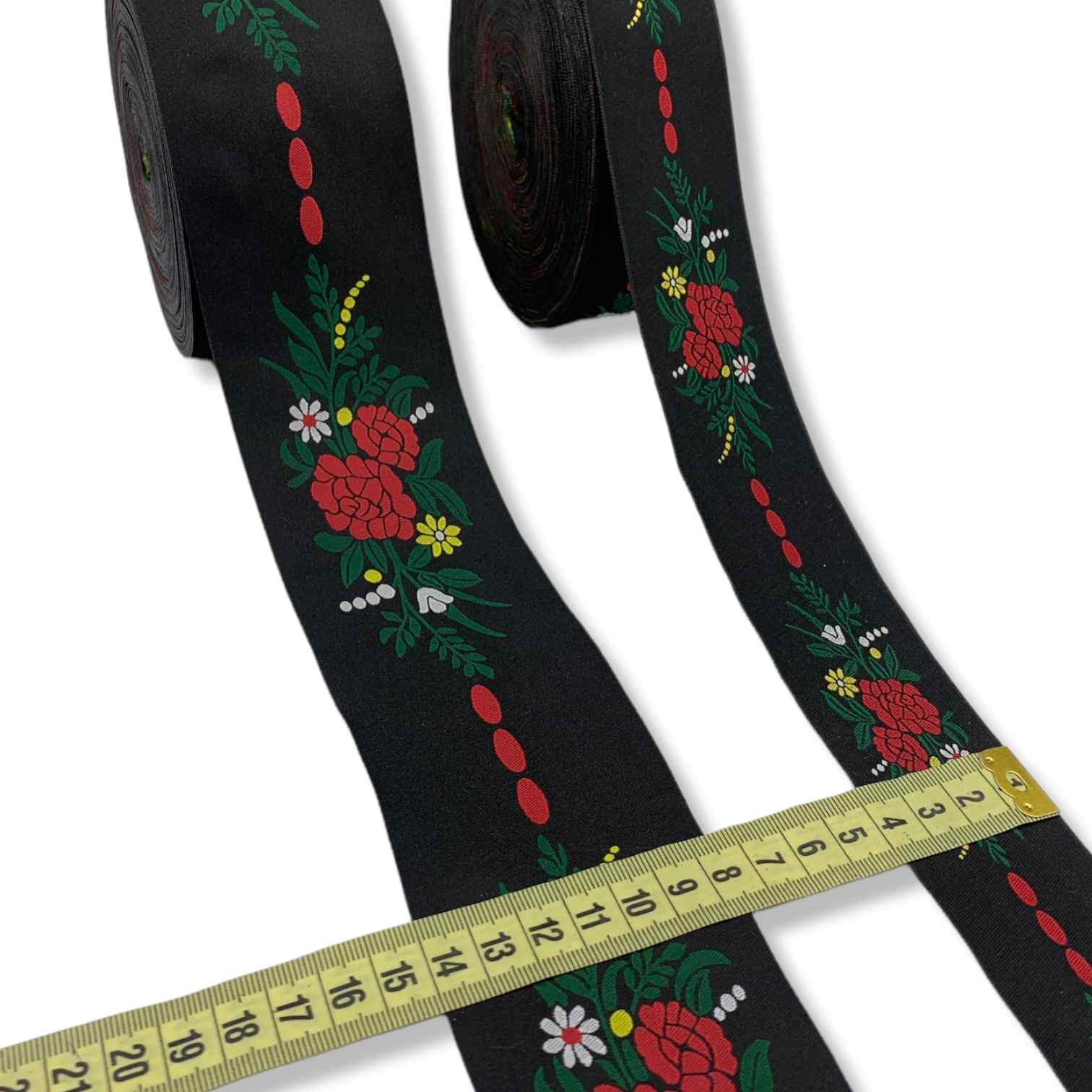 Galon decorativ, model floral, diferite latimi 4 cm - 6,5 cm