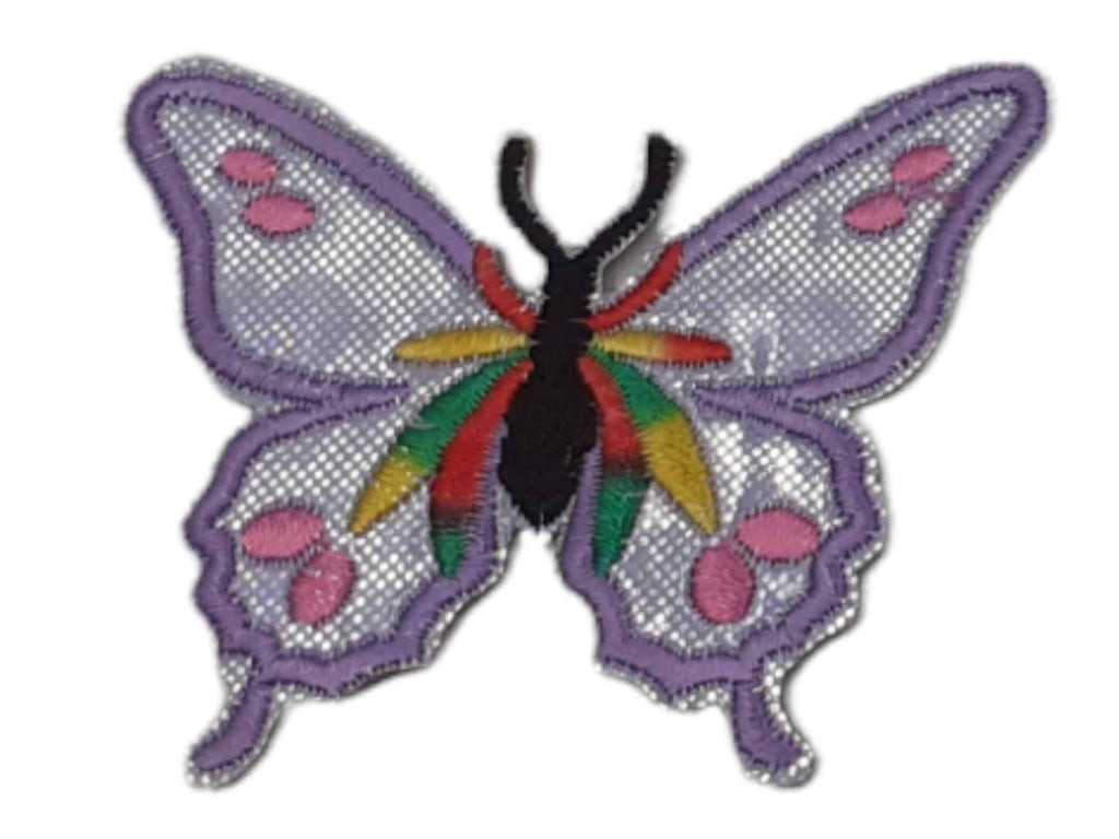 Embleme termo-adezive, model fluturi colorati, lungime 5cm
