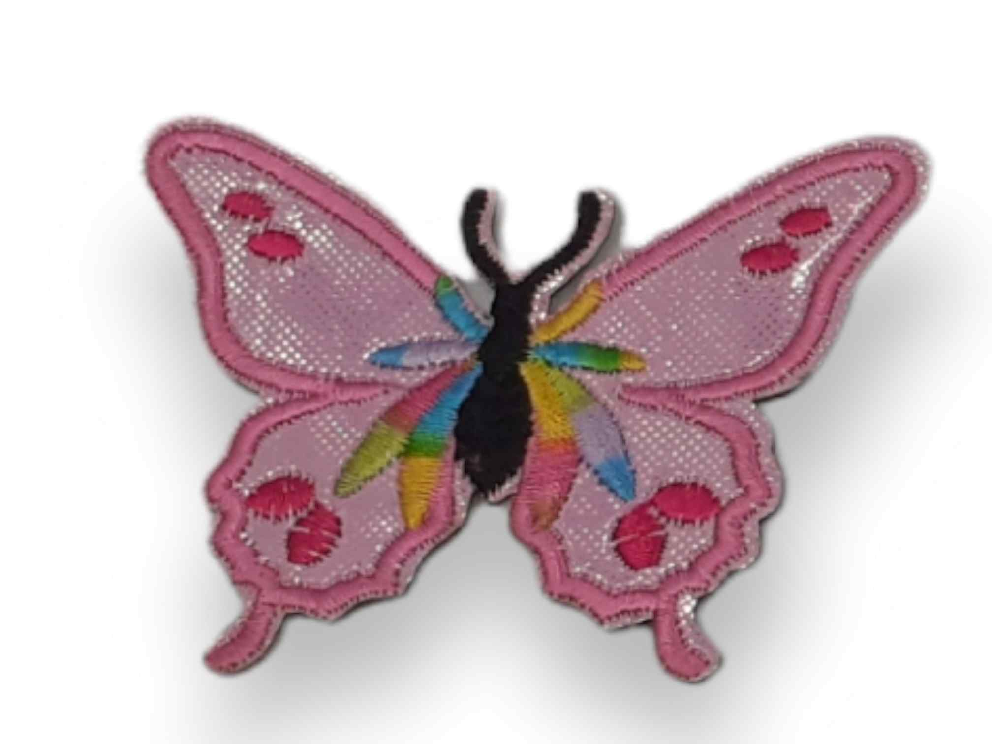 Embleme termo-adezive, model fluturi colorati, lungime 5cm