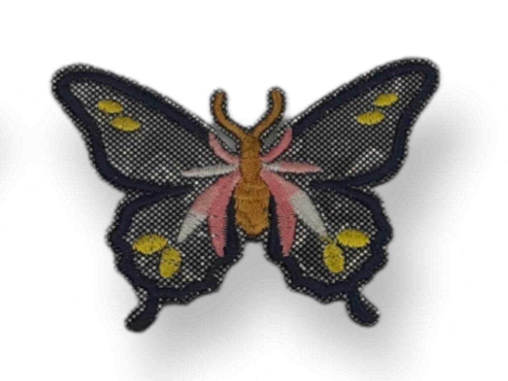 Embleme termo-adezive, model fluturi colorati, lungime 5cm