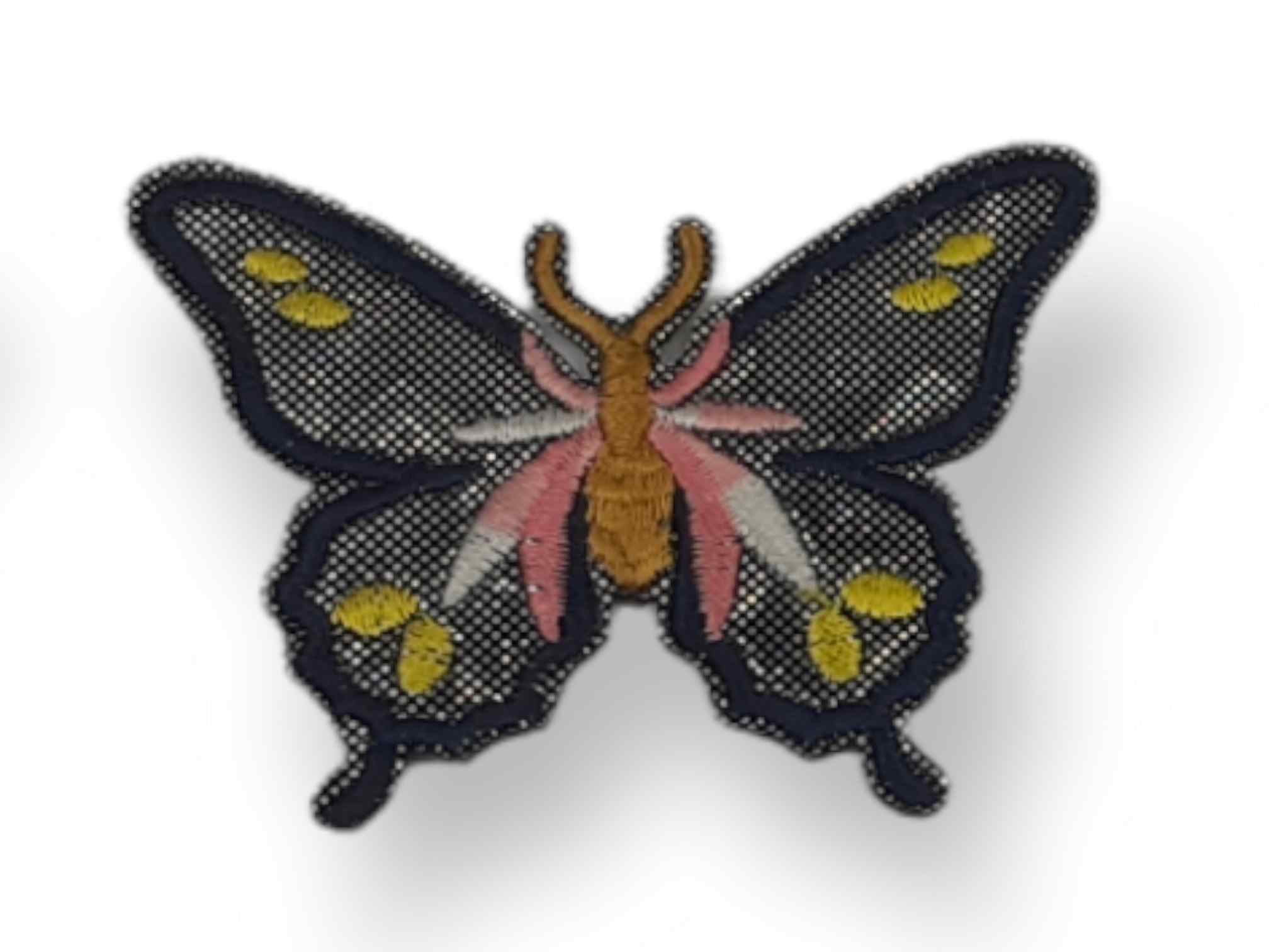 Embleme termo-adezive, model fluturi colorati, lungime 5cm
