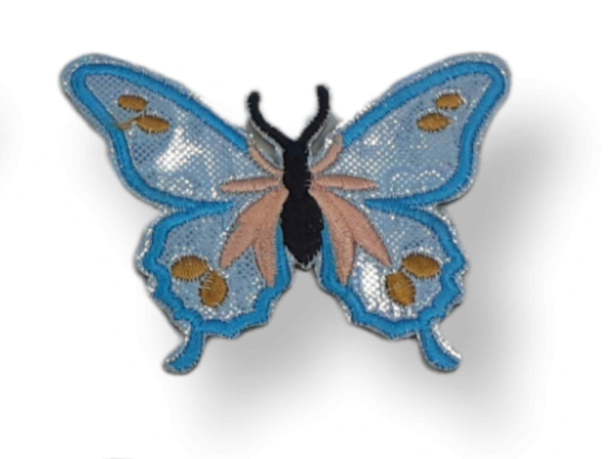 Embleme termo-adezive, model fluturi colorati, lungime 5cm