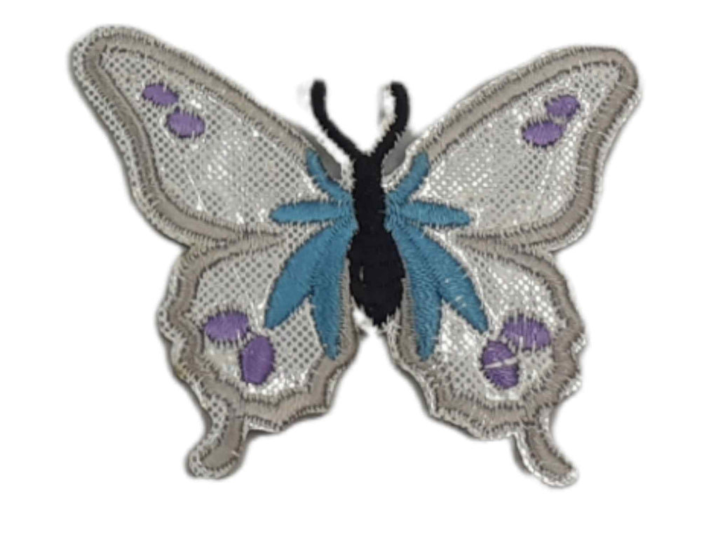 Embleme termo-adezive, model fluturi colorati, lungime 5cm