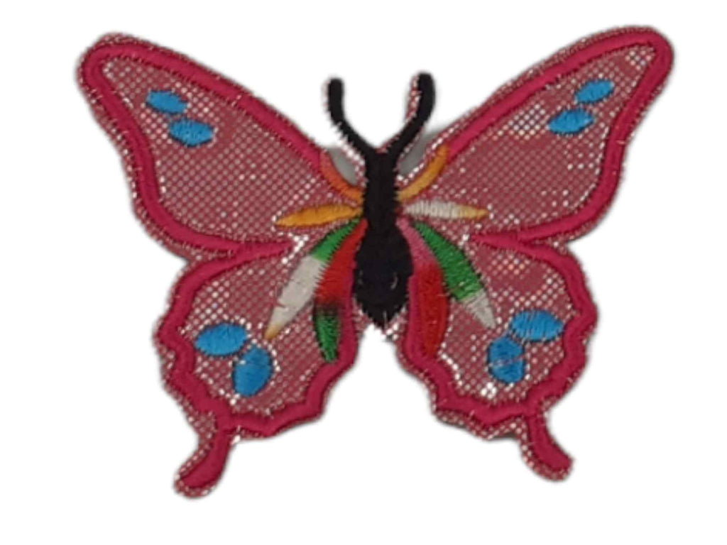 Embleme termo-adezive, model fluturi colorati, lungime 5cm