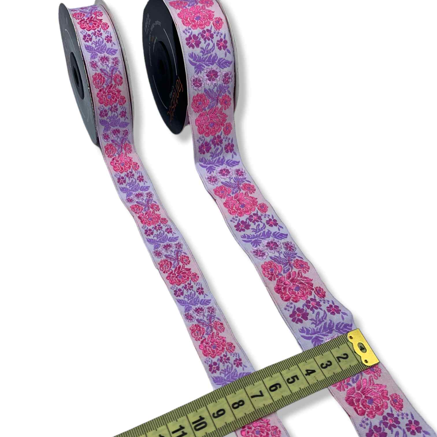 Galon decorativ, model floral, diferite latimi, 2cm - 3cm