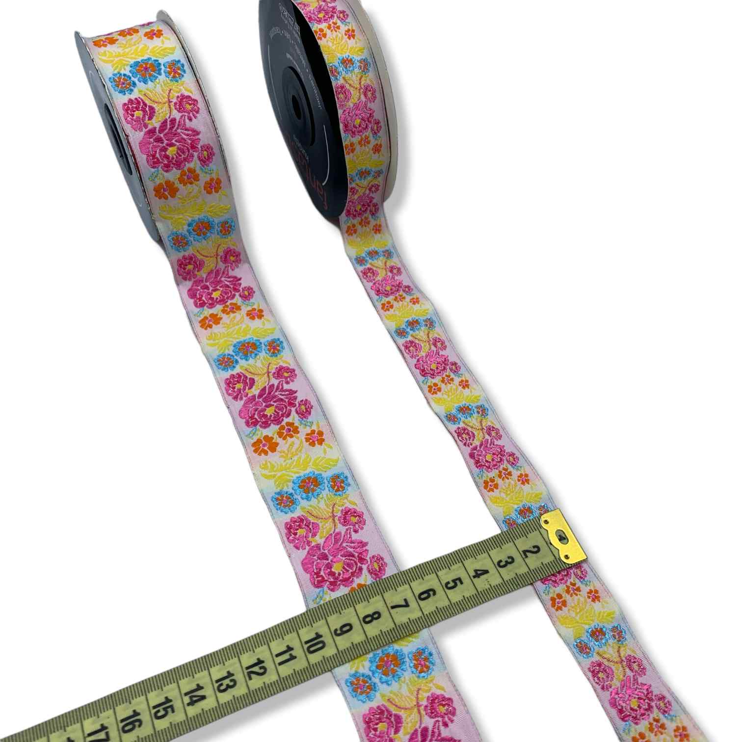 Galon decorativ, model floral, diferite latimi, 2cm - 3cm