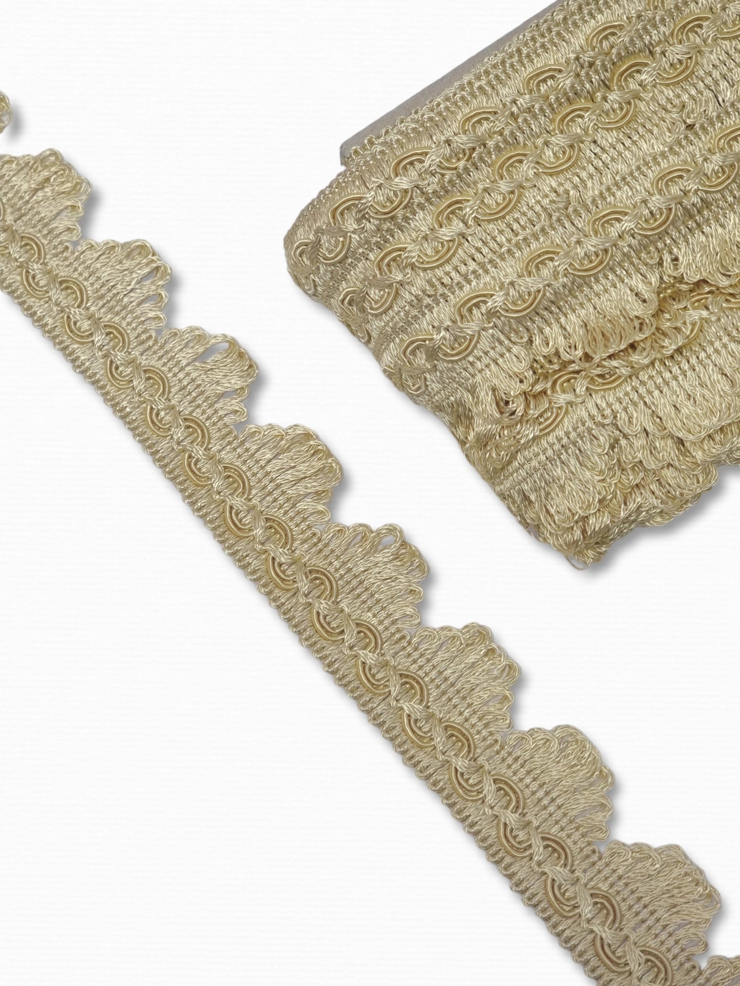 Galon decorativ, 3cm latime, BEJ, compozitie vascoza