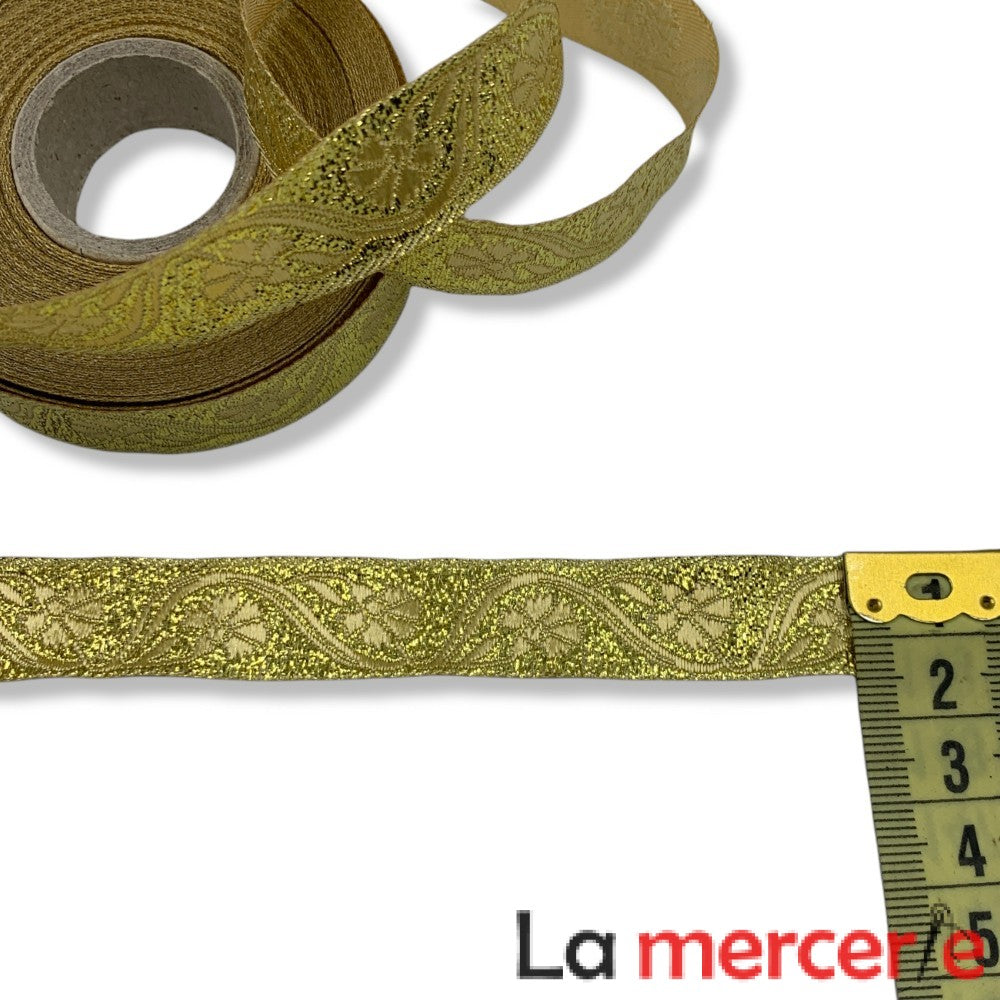 Galon decorativ auriu, dimensiune 15mm