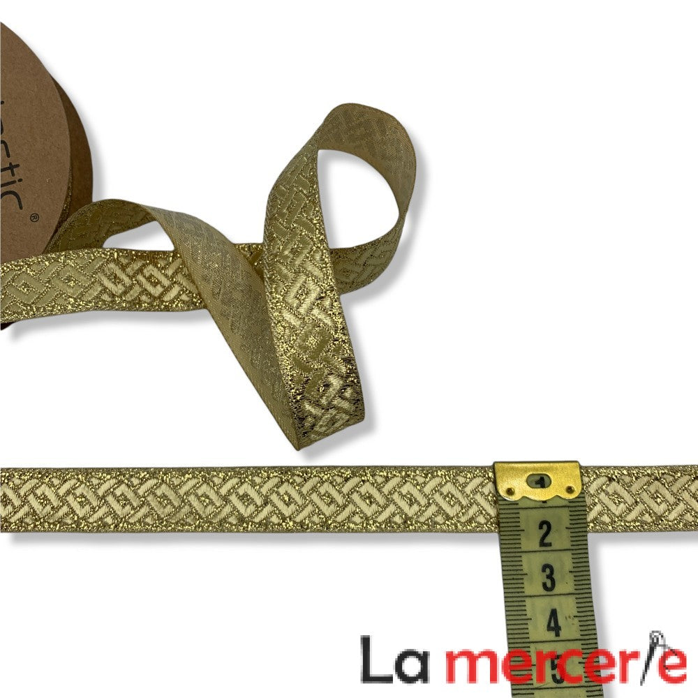 Galon decorativ auriu, dimensiune 15mm