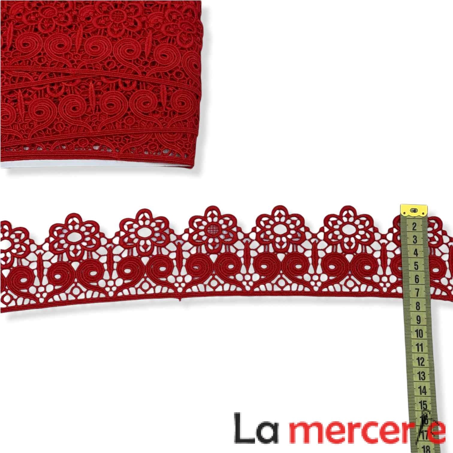 Dantela fixa, rosie, model floral, latime 7cm