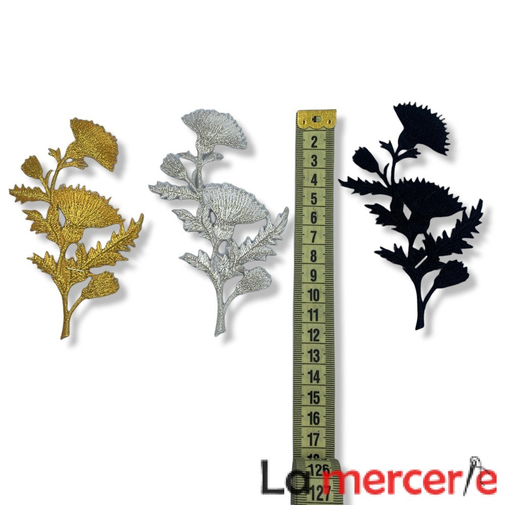 Embleme termo-adezive, model floral, lungime 12cm