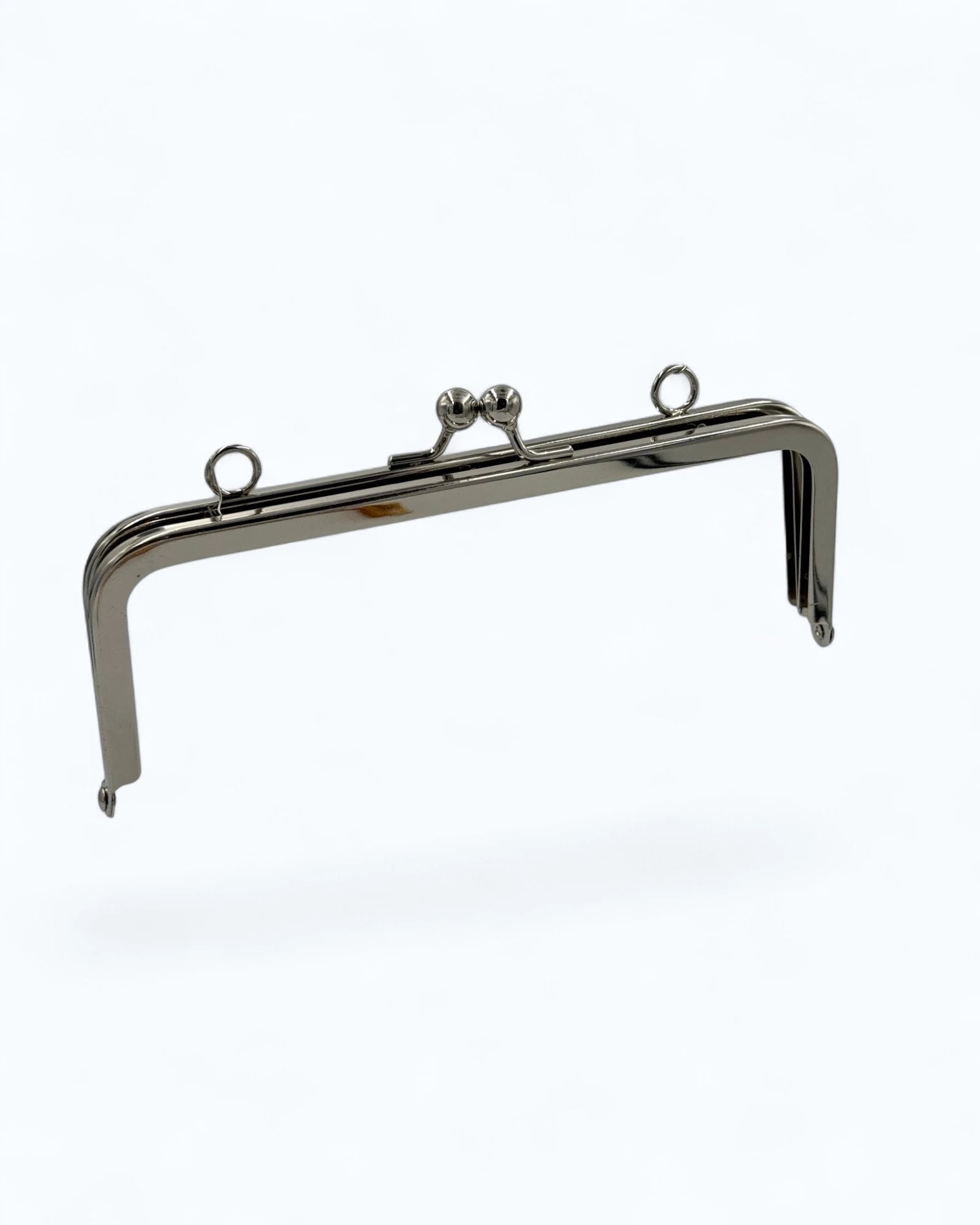 Rama metalică dreptunghiulara Argintie pentru geantă 21x8cm