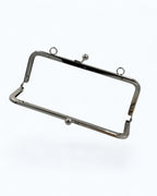 Rama metalică dreptunghiulara Argintie pentru geantă 21x8cm