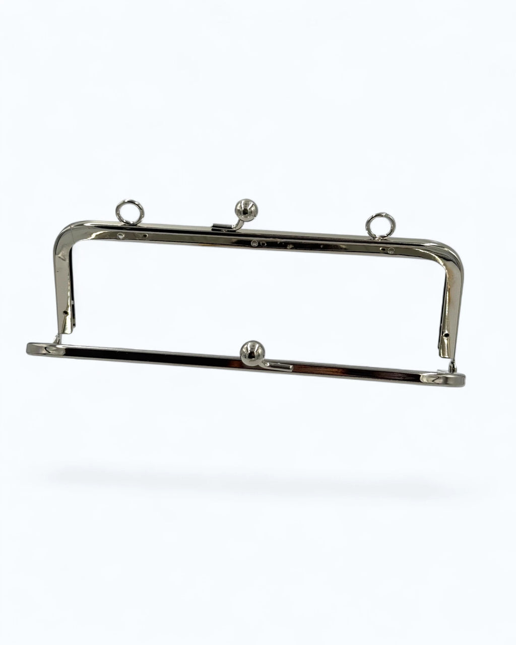 Rama metalică dreptunghiulara Argintie pentru geantă 21x8cm