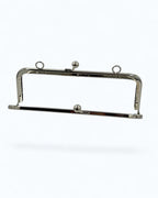 Rama metalică dreptunghiulara Argintie pentru geantă 21x8cm