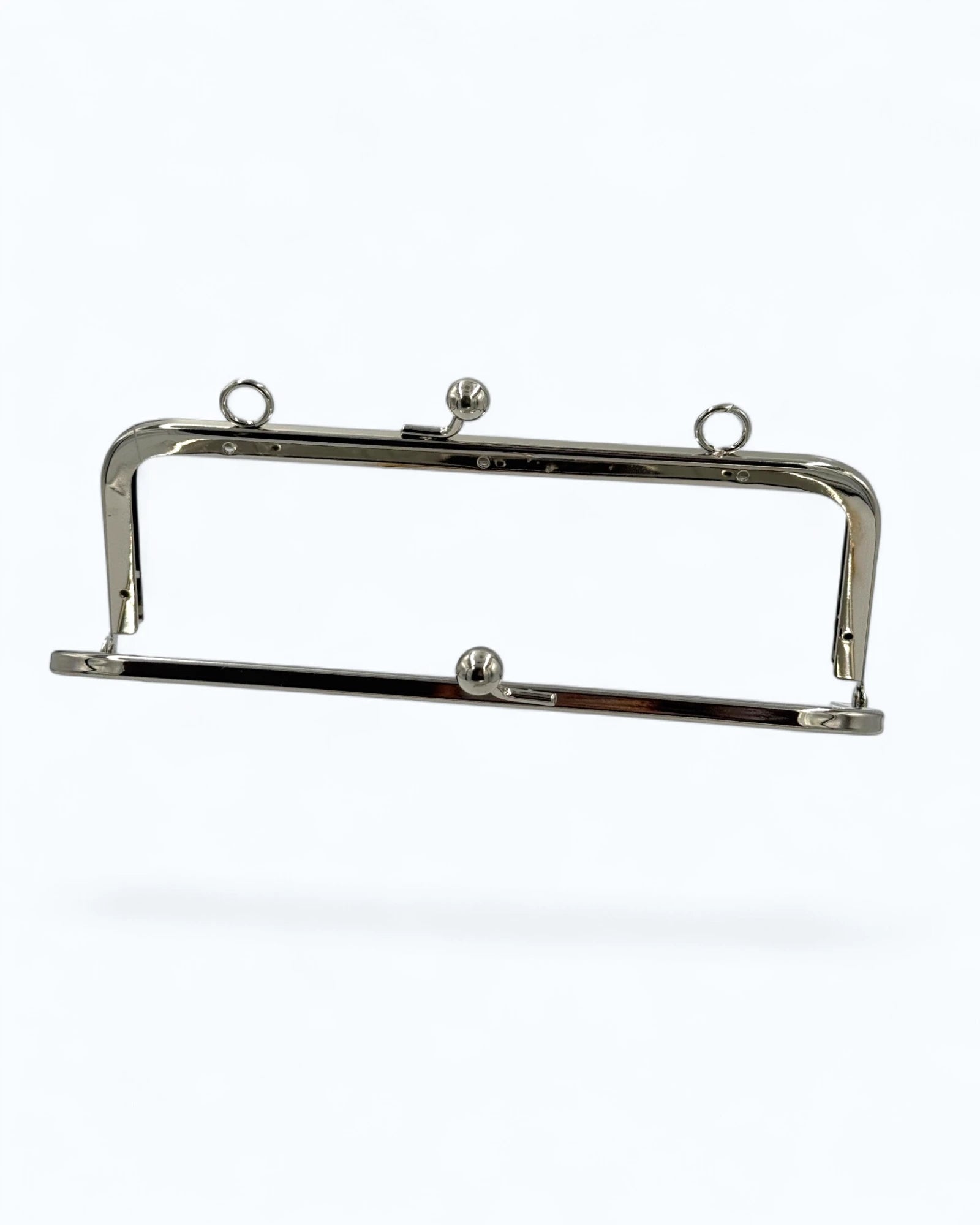 Rama metalică dreptunghiulara Argintie pentru geantă 21x8cm