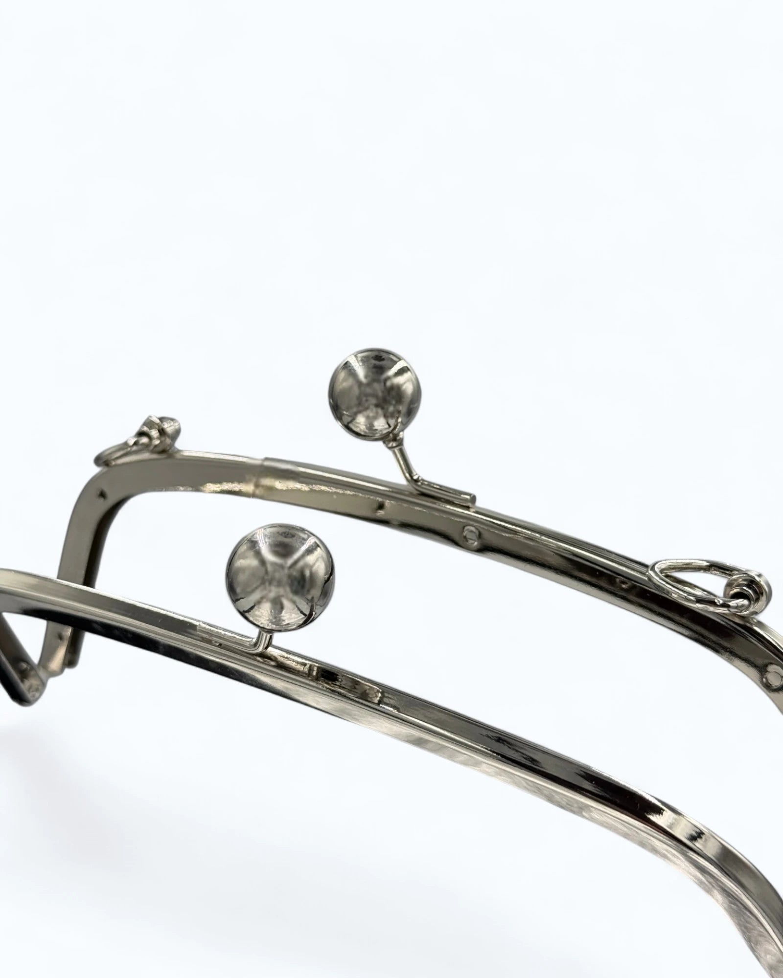 Rama metalică dreptunghiulara Argintie pentru portofel 20x7cm