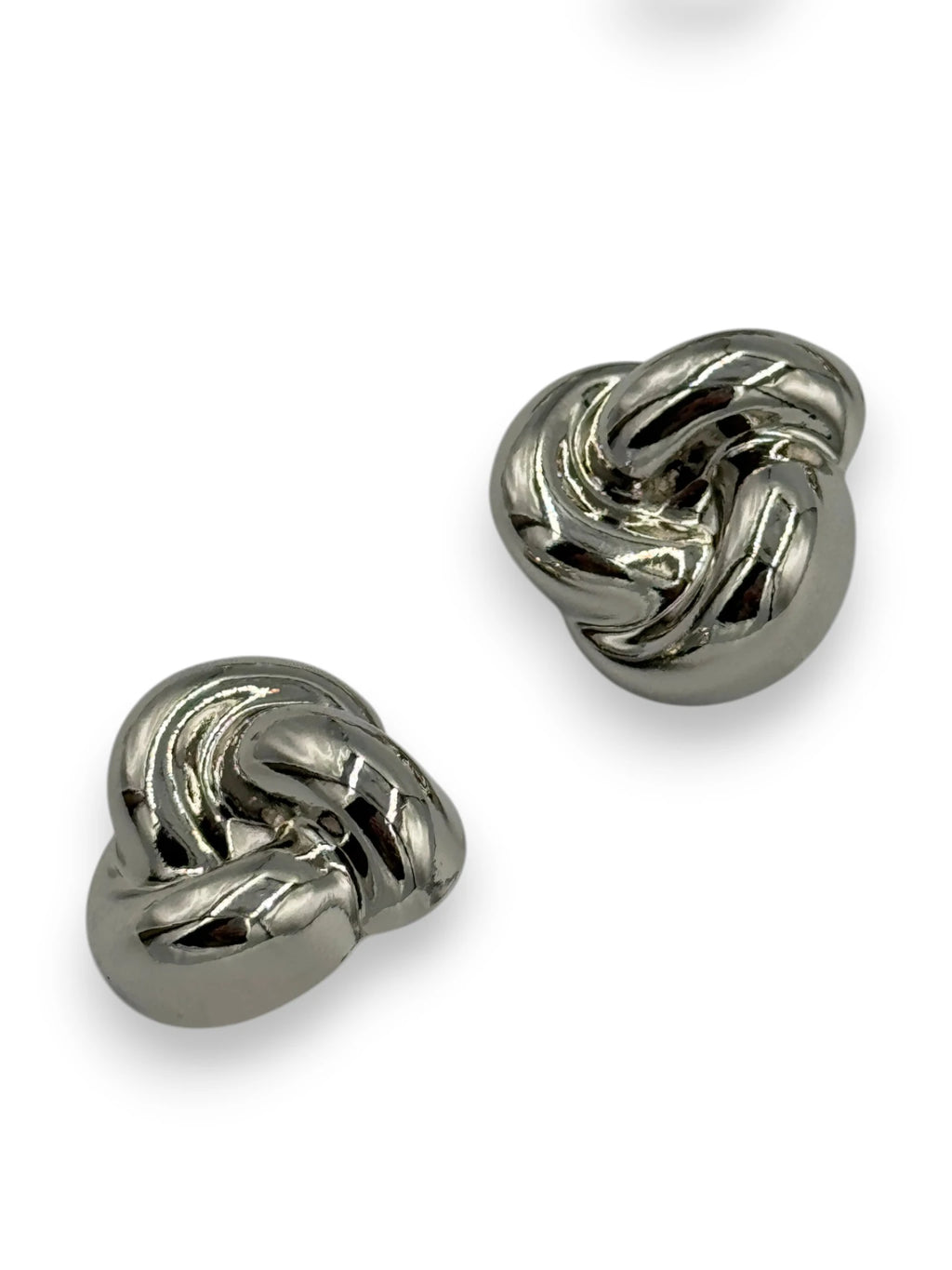 Nasturi de ocazie metalici argintii impletit 22mm