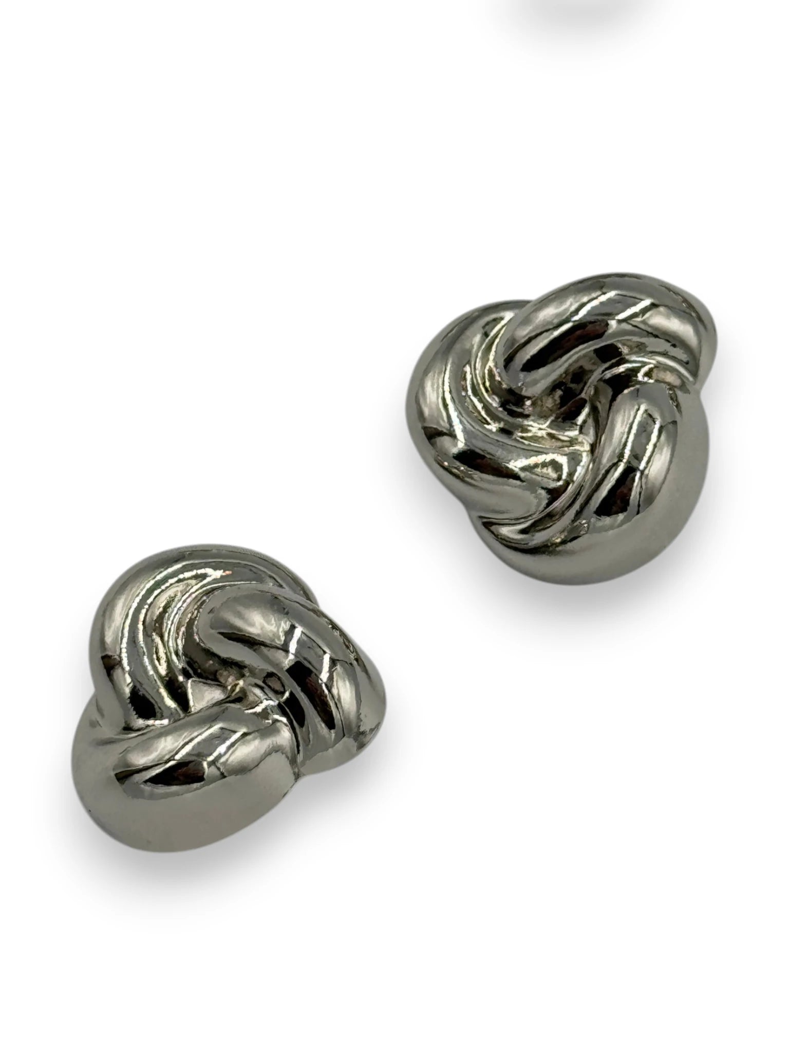 Nasturi de ocazie metalici argintii impletit 22mm