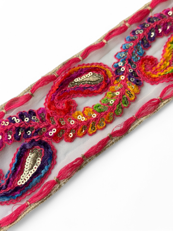 Pasmanterie roz multicolor, 7cm