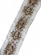 Pasmanterie cu margele si pietre, alba, 8cm